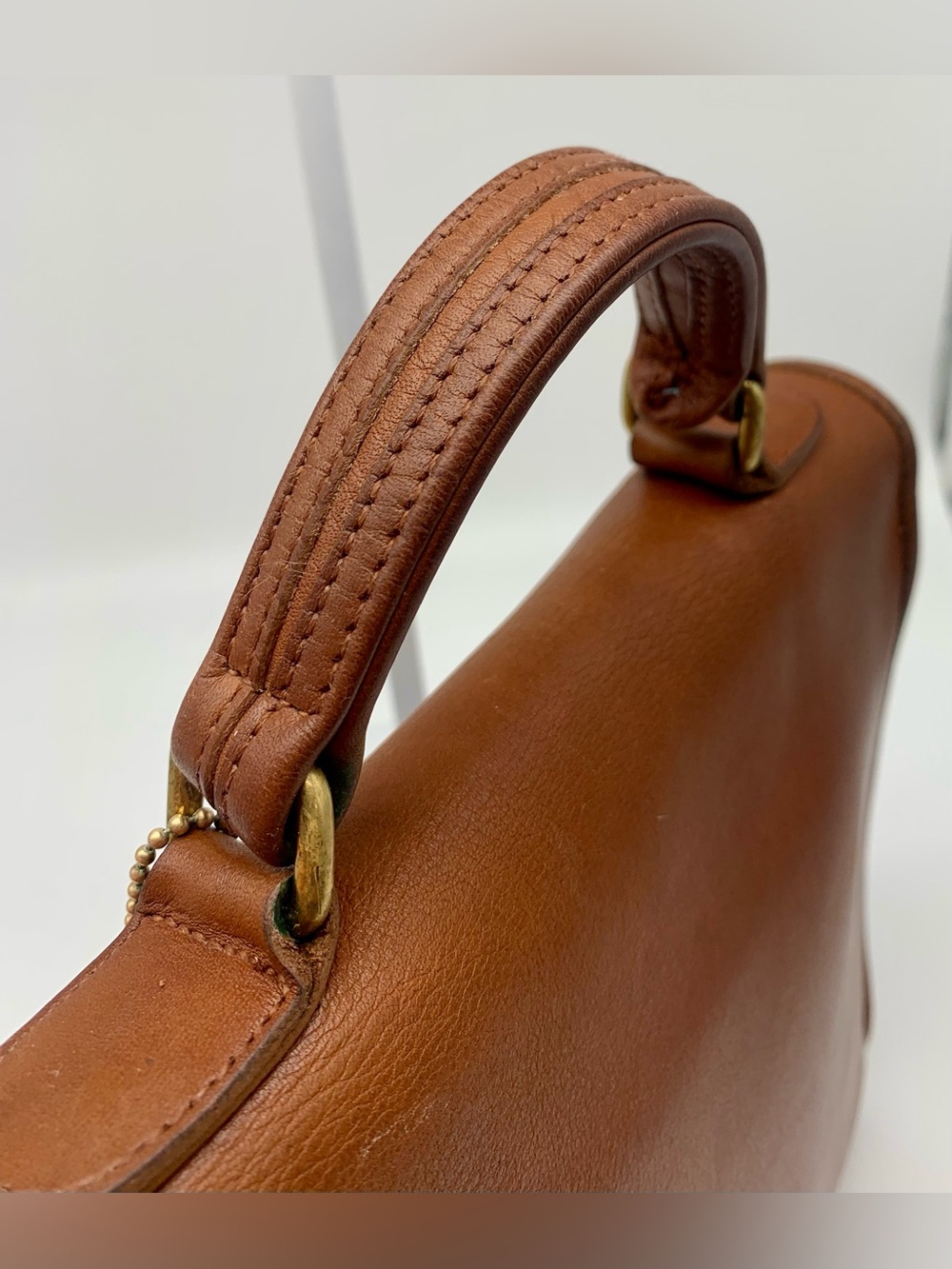 Coach Vintage Station Bag 5130 British Tan USA Leather Crossbody 1995 - Picture 7 of 16